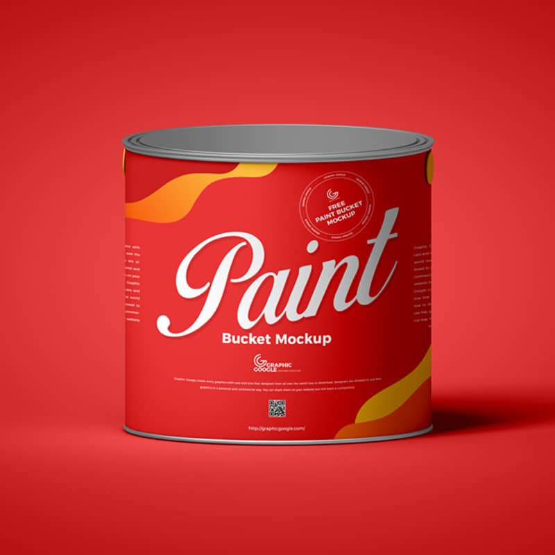 Free Paint Bucket Mockup