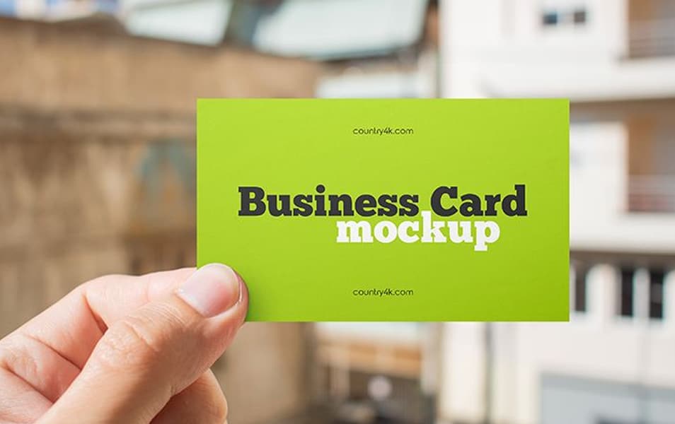 Free Paper Business Card Mockup