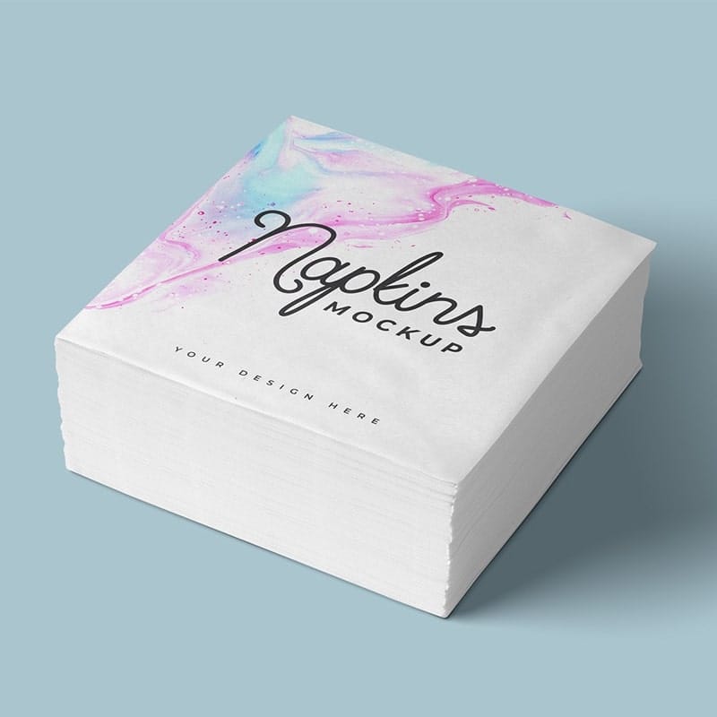 Free Paper Napkins Mockup