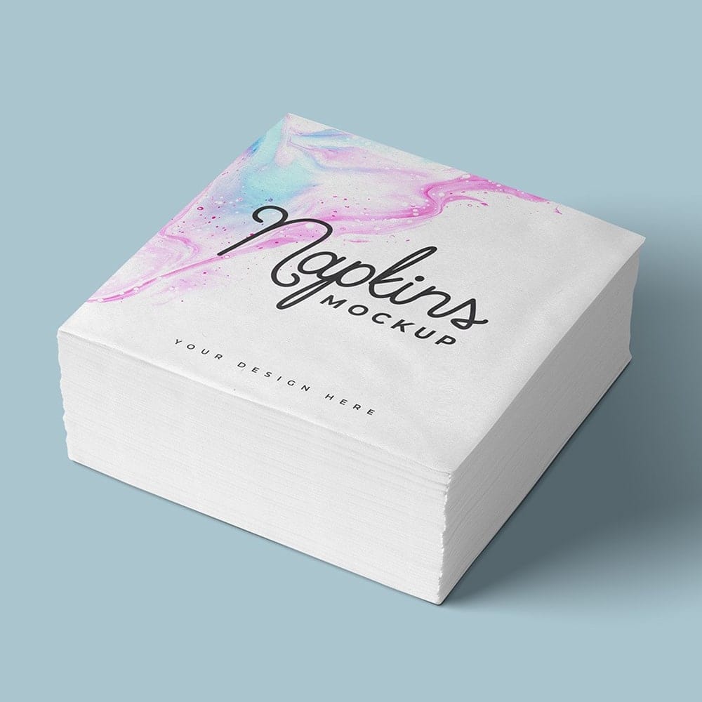 Free Paper Napkins Mockup