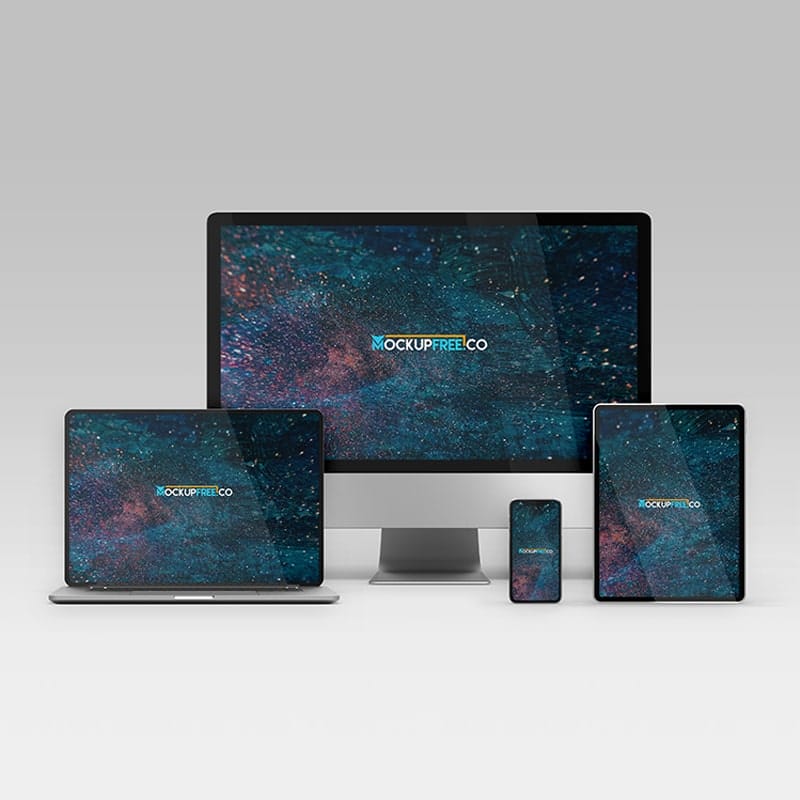 Free Responsive Design Devices Mockup in PSD