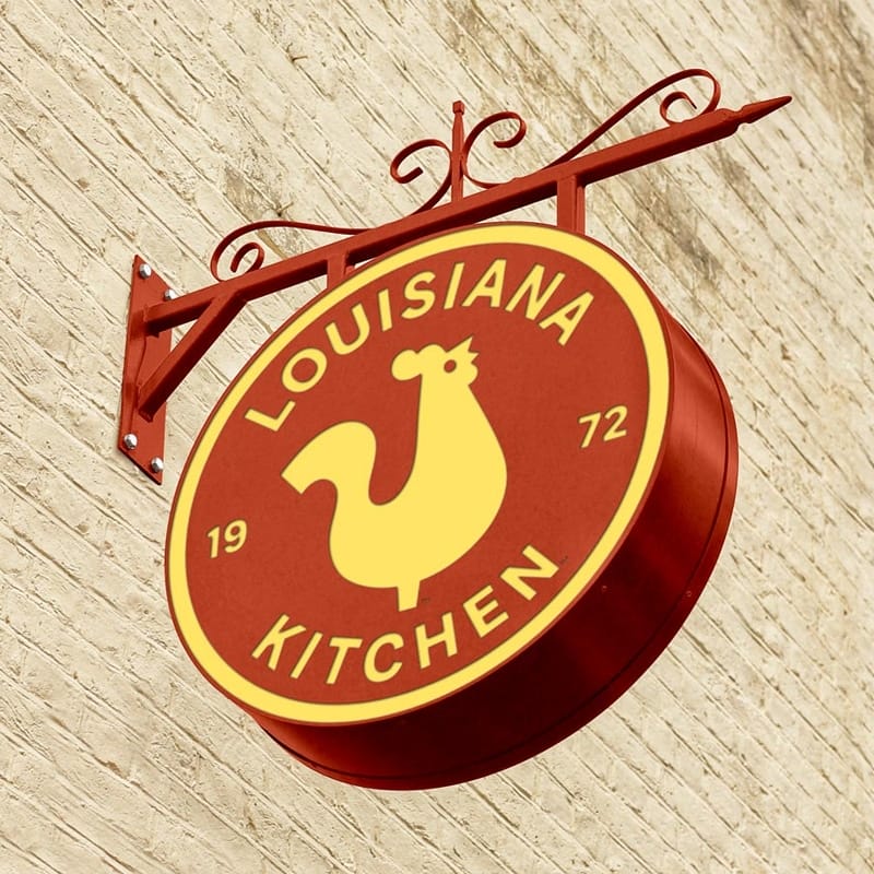 Free Round Signage Board Mockup PSD