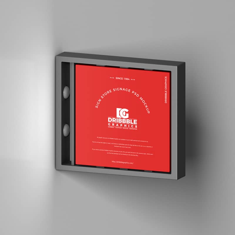 Free Sign Store Signage PSD Mockup