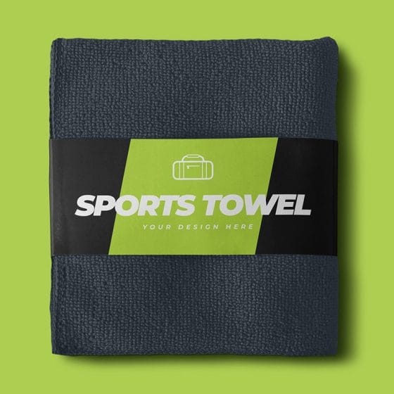 Free Sports Towel Mockup