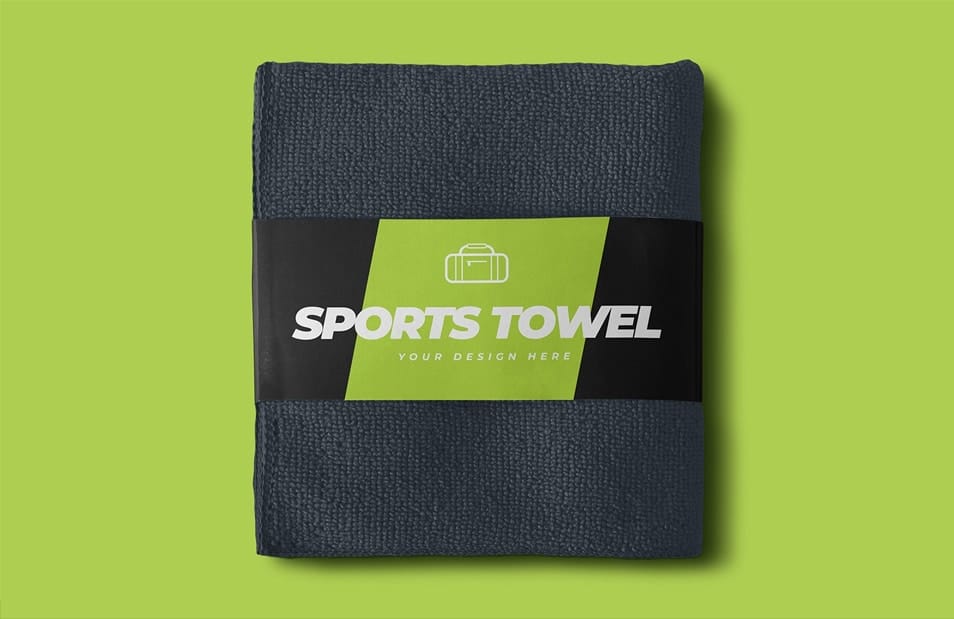Free Sports Towel Mockup