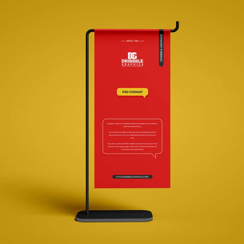 Free Table Top Banner Mockup