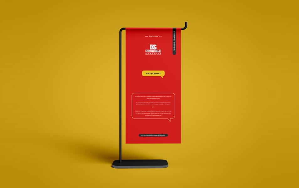 Free Table Top Banner Mockup