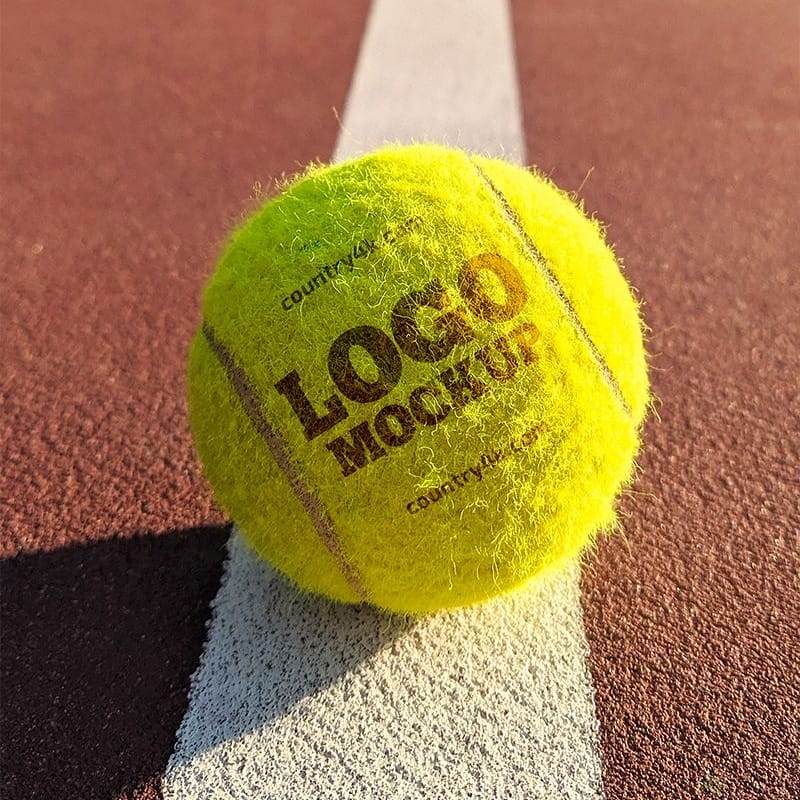 Free Tennis Ball Logo Mockup