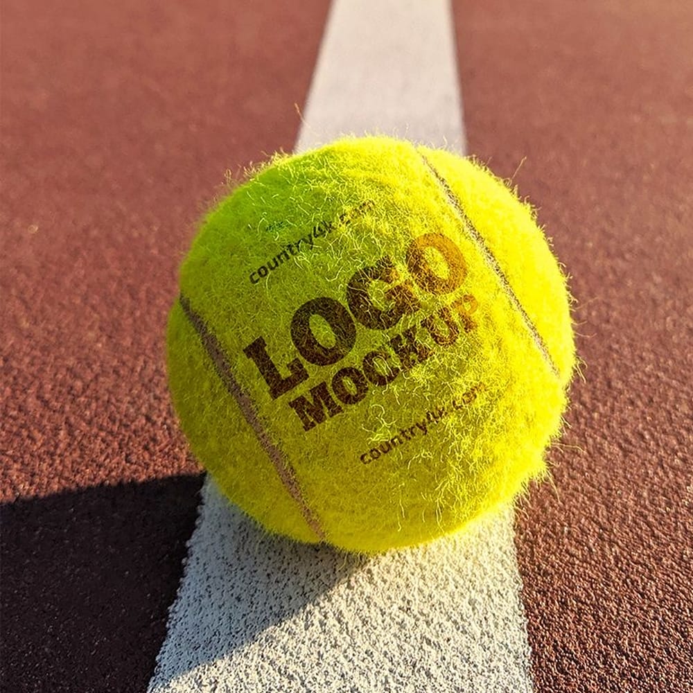 Free Tennis Ball Logo Mockup