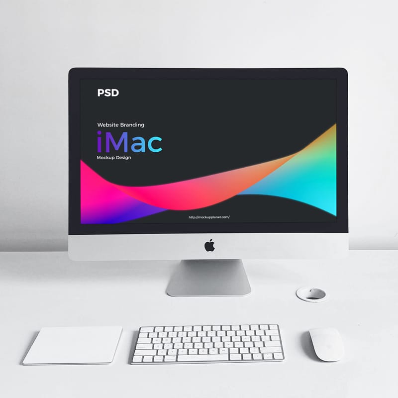 Free Website Branding iMac Mockup Design
