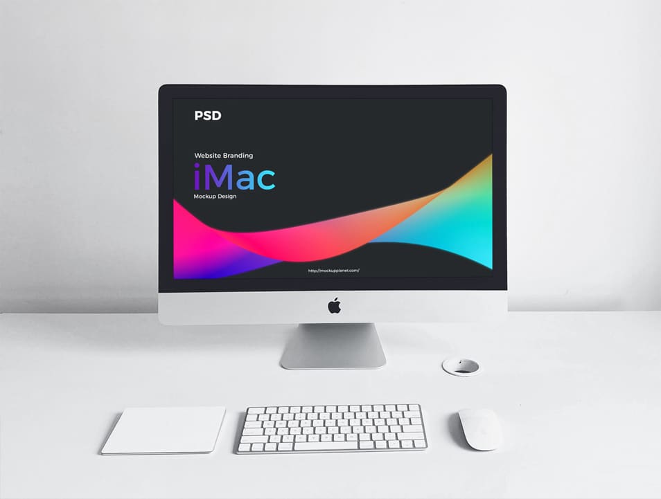 Free Website Branding iMac Mockup Design