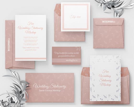 Free Wedding Stationery PSD Mockup » CSS Author