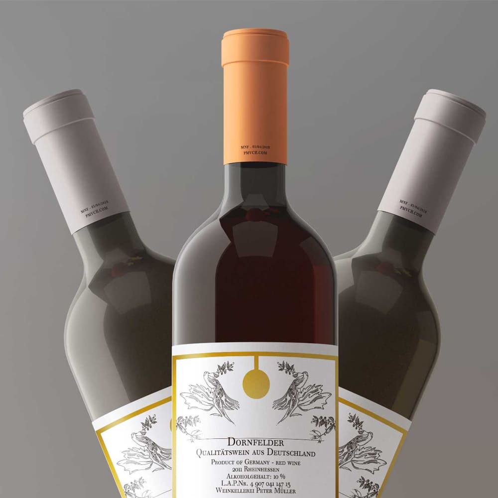 Free Wine Bottle Label Mockup PSD