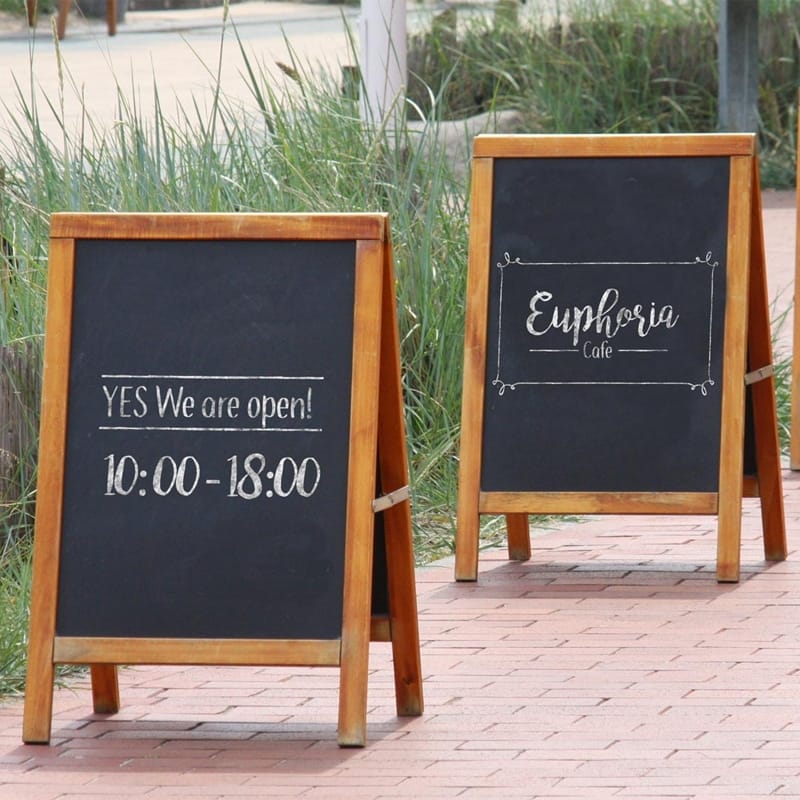 Free Wooden A-Stand Mockup PSD