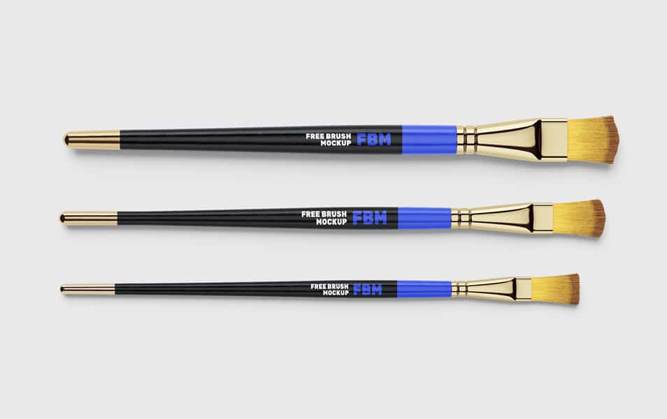 Free Paint Brushes Mockup