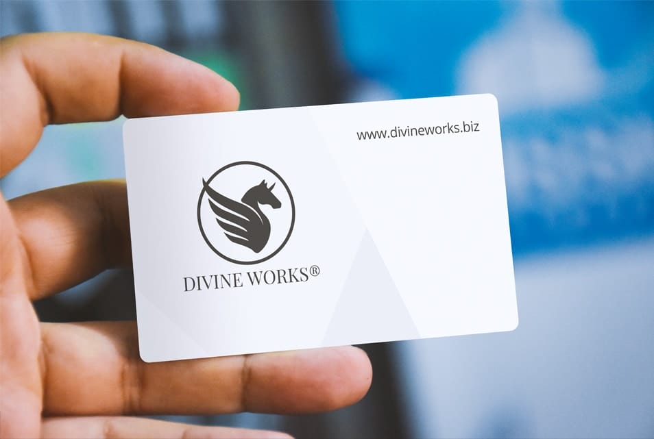 Hand Holding Business Card Mockup