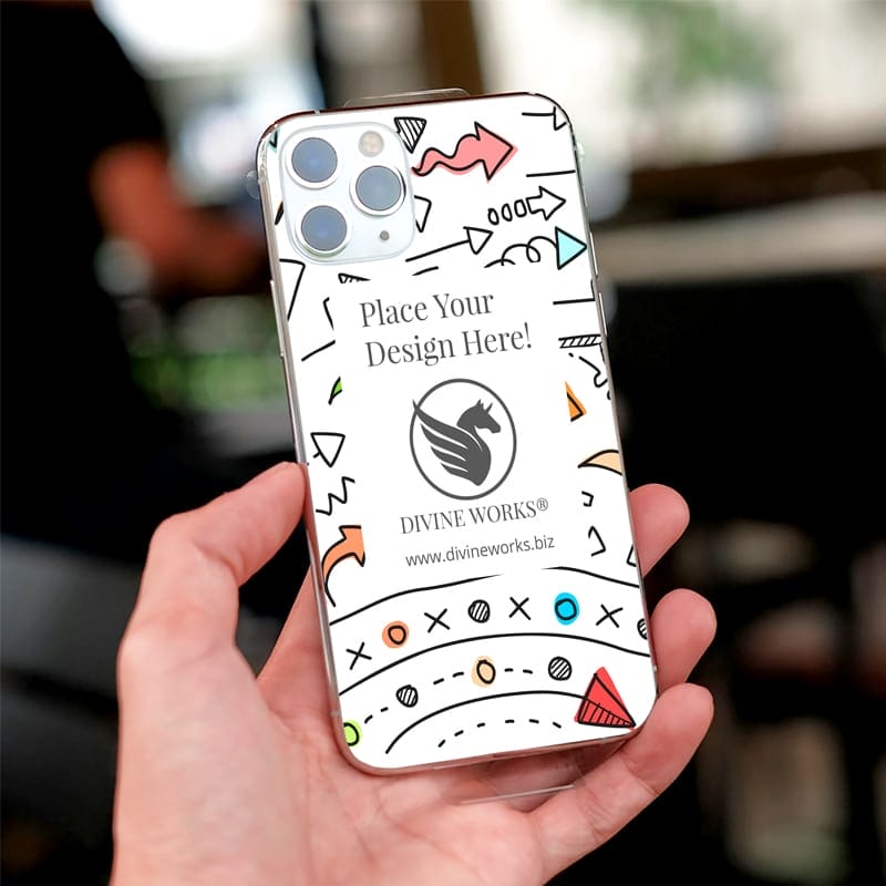 Hand Holding iPhone 11 Pro Max Case Mockup