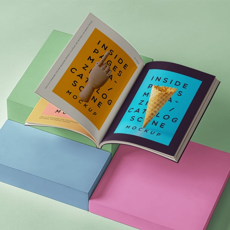Inside PSD Magazine Catalog Mockup