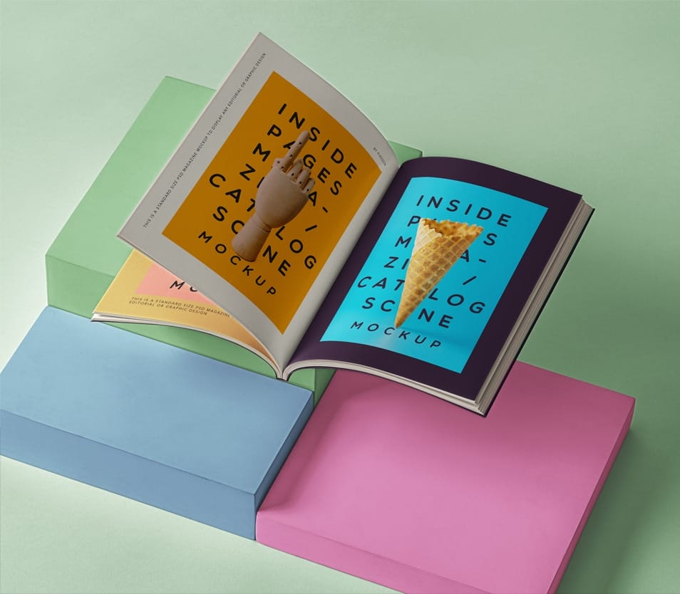 Inside PSD Magazine Catalog Mockup