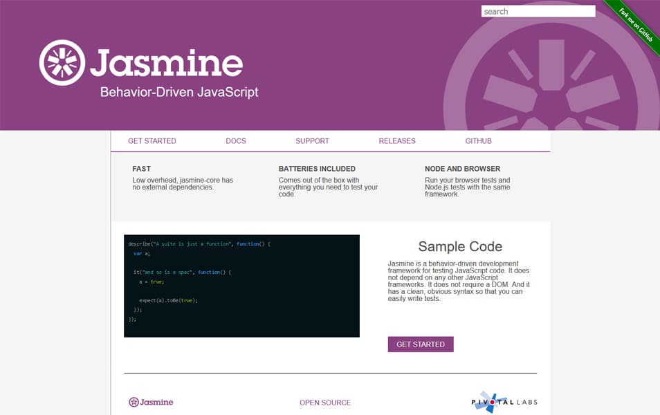 100+ JavaScript Frameworks for Web Developers 33 Jasmine