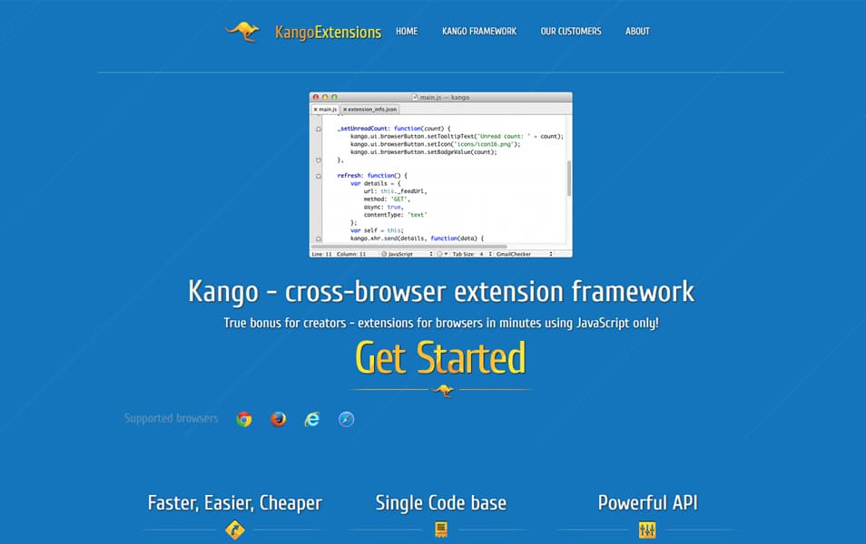 100+ JavaScript Frameworks for Web Developers 42 Kango