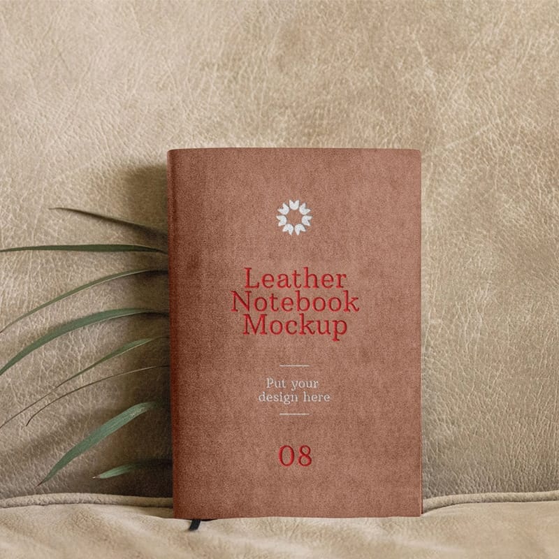 Leather Notebook Mockup