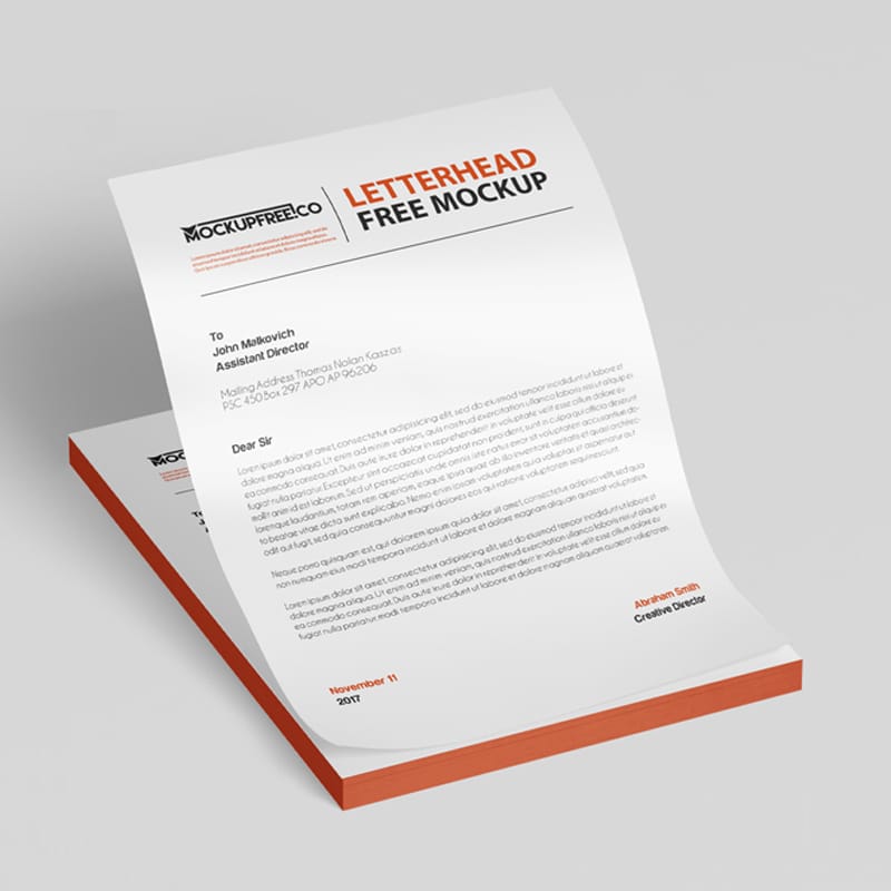 Letterhead Free PSD Mockups