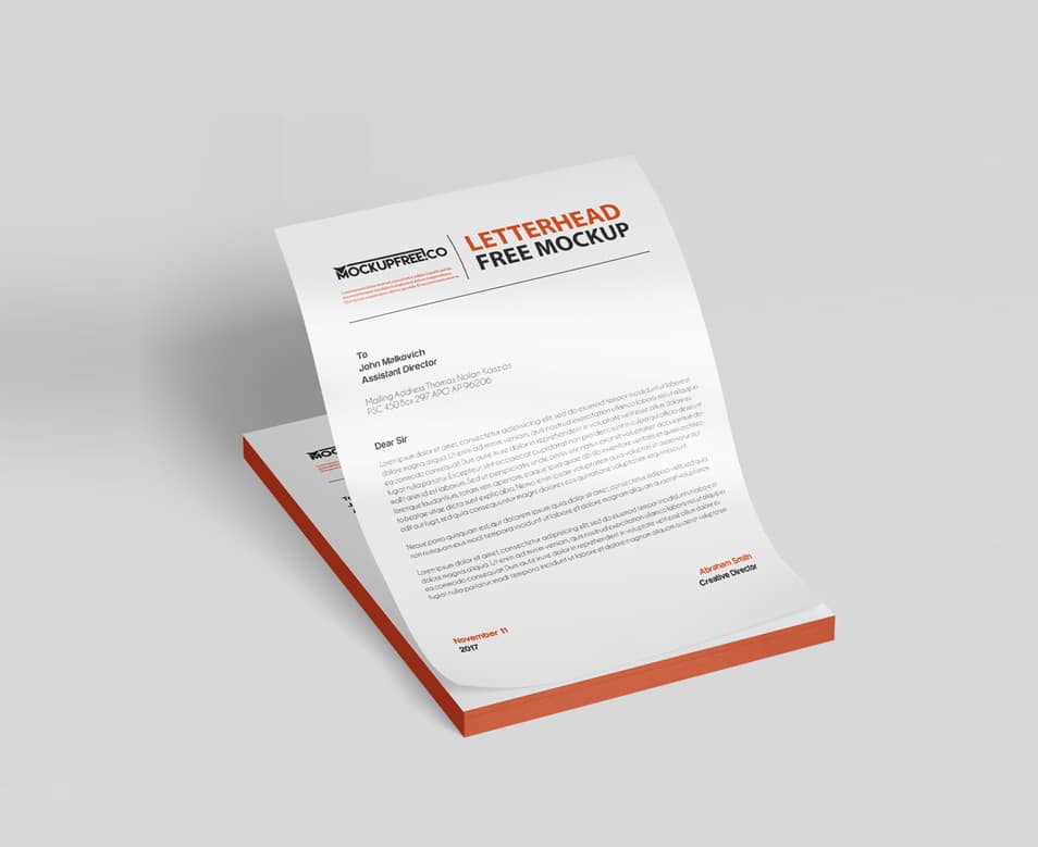 Letterhead Free PSD Mockups