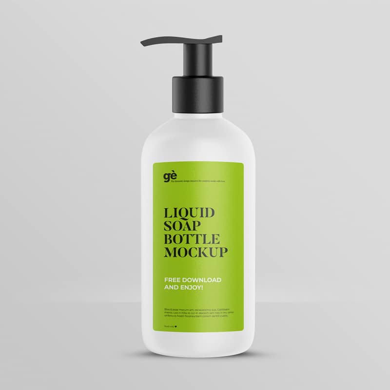 Liquid Soap Bottle Mockup