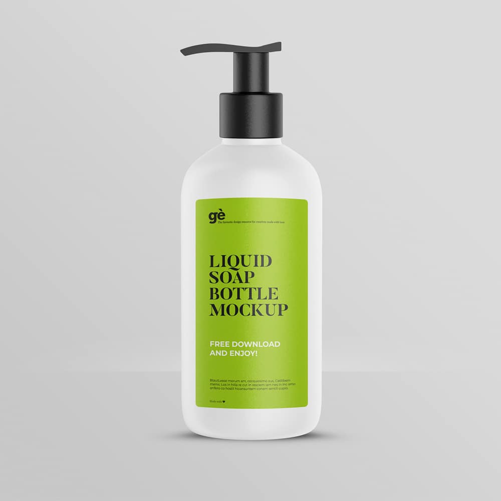 Liquid Soap Bottle Mockup