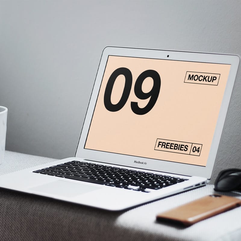 Macbook Air On Table Mockup Css Author