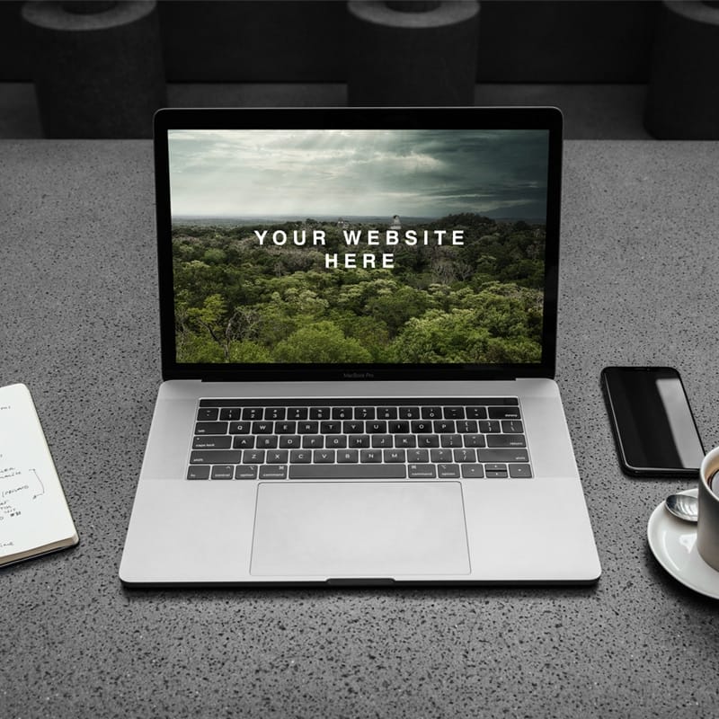 MacBook Pro Workspace Mockup