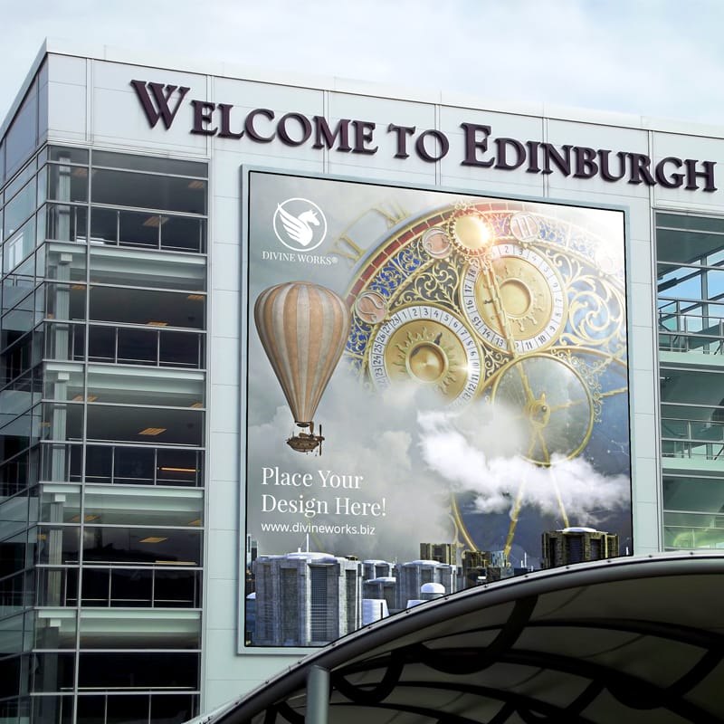 Outdoor Building Billboard Mockup PSD