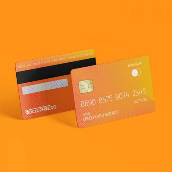 Plastic Credit Cards Free PSD Mockups