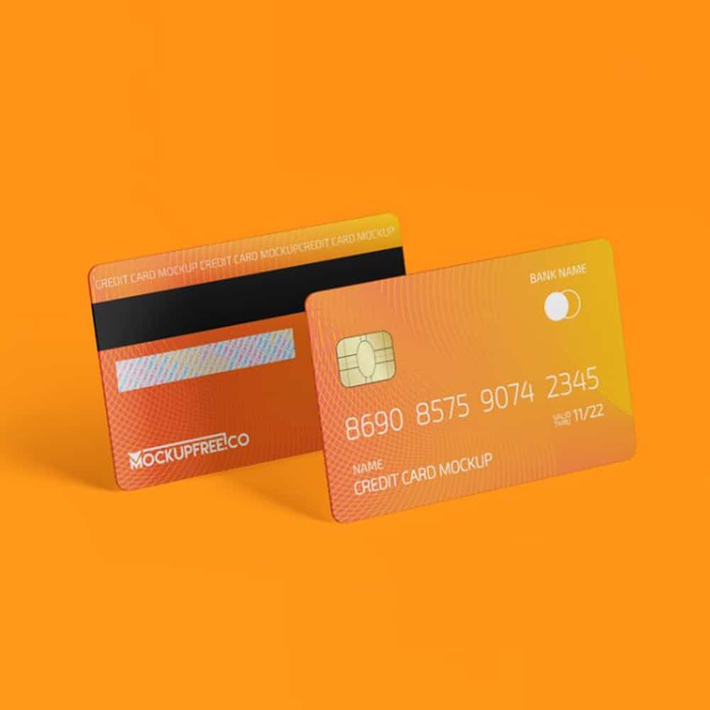 Plastic Credit Cards Free PSD Mockups