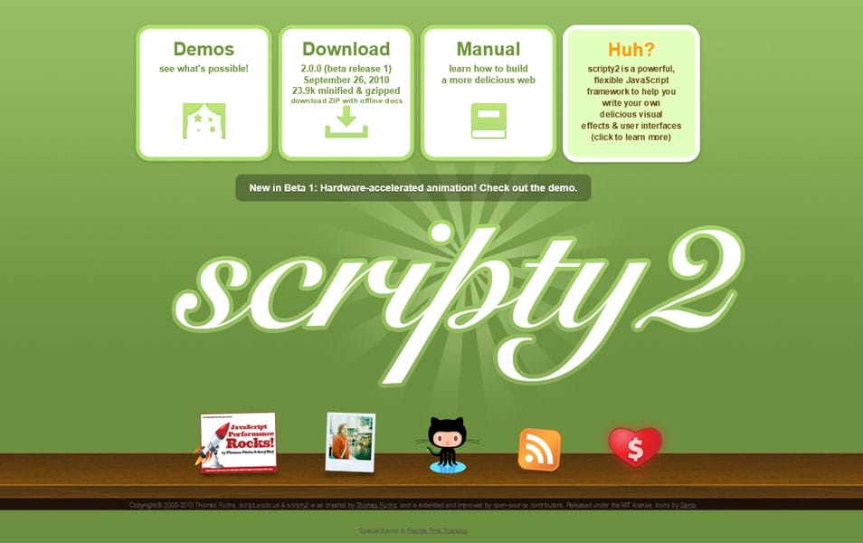 100+ JavaScript Frameworks for Web Developers 25 Scripty2