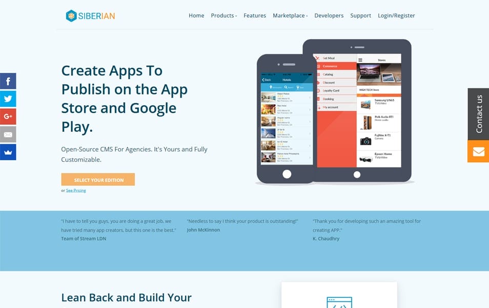 20+ Best Mobile App Builders 2022 2 Siberian CMS