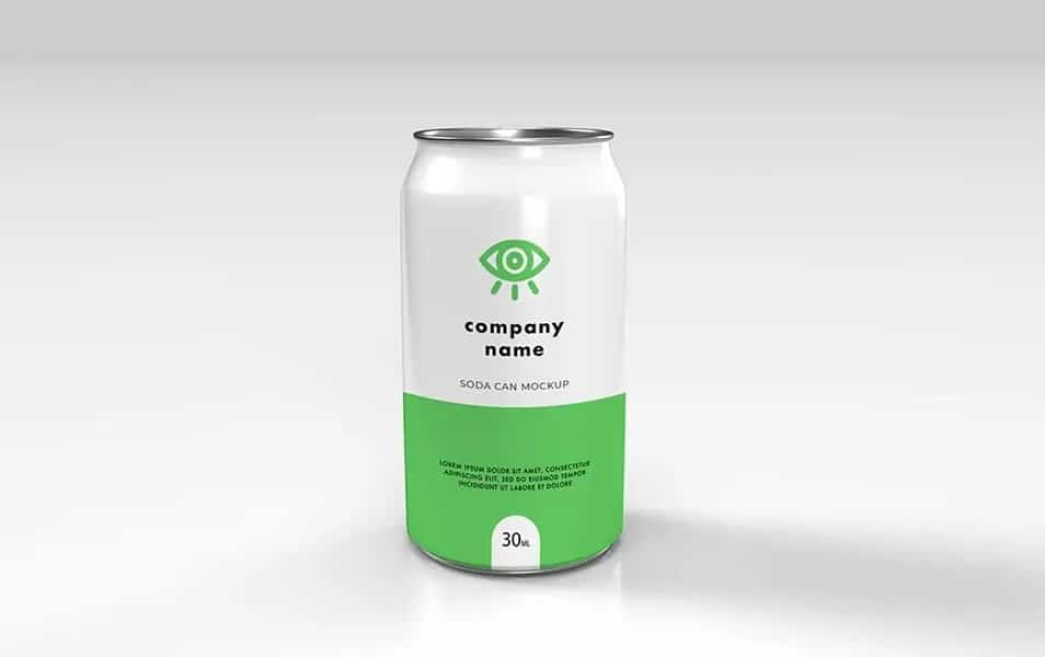Soda Aluminum Can Mockup
