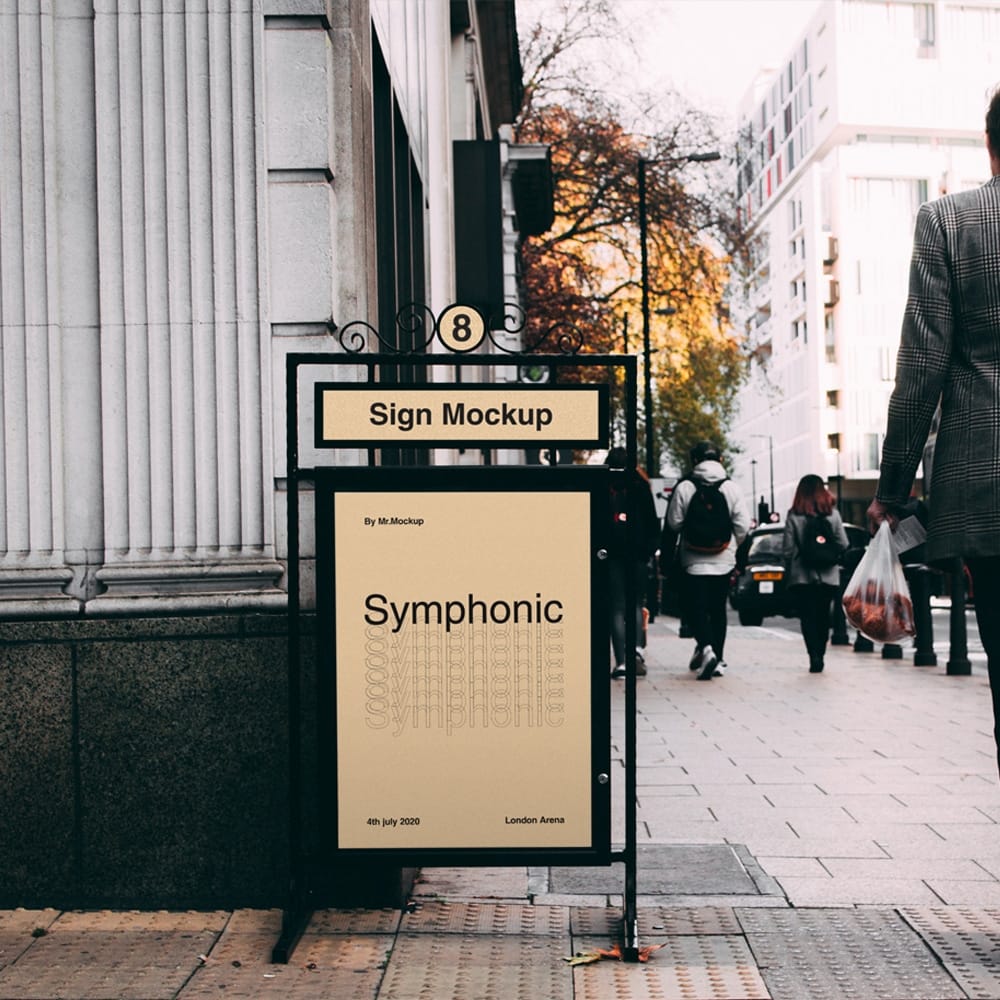 Stand Sign Mockup