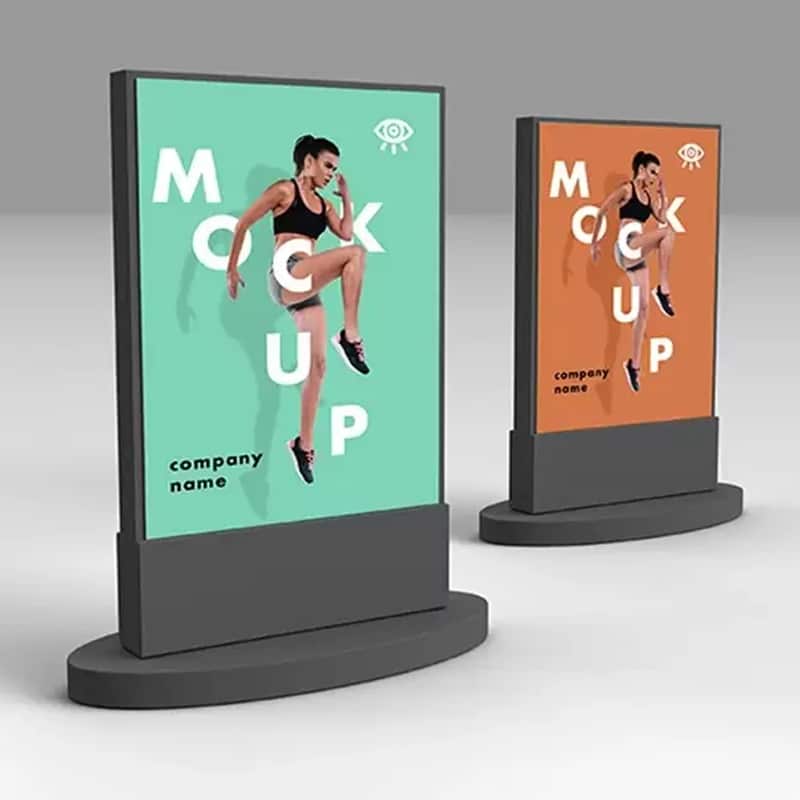 Street Posters Light Box Advertises Mockup