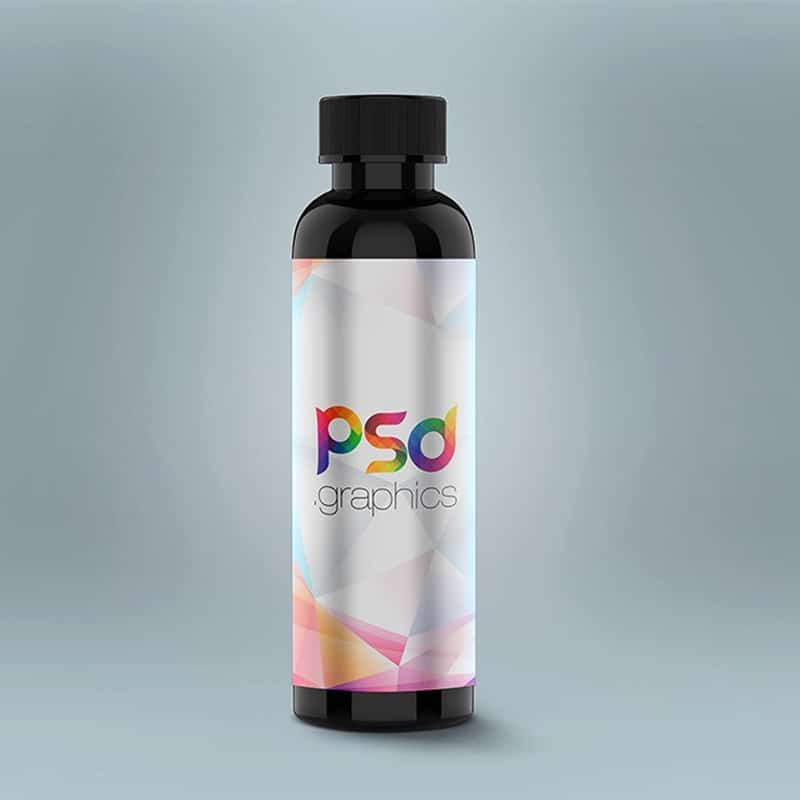 Tall Plastic Bottle Mockup PSD