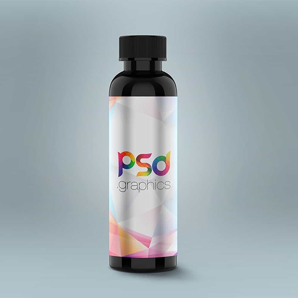 Tall Plastic Bottle Mockup PSD