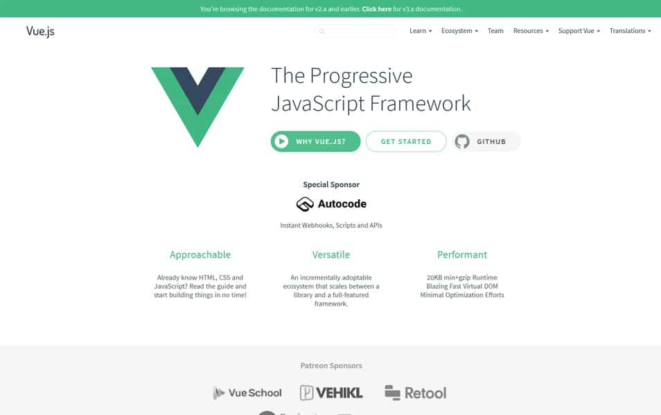 100+ JavaScript Frameworks for Web Developers 2 VueJS