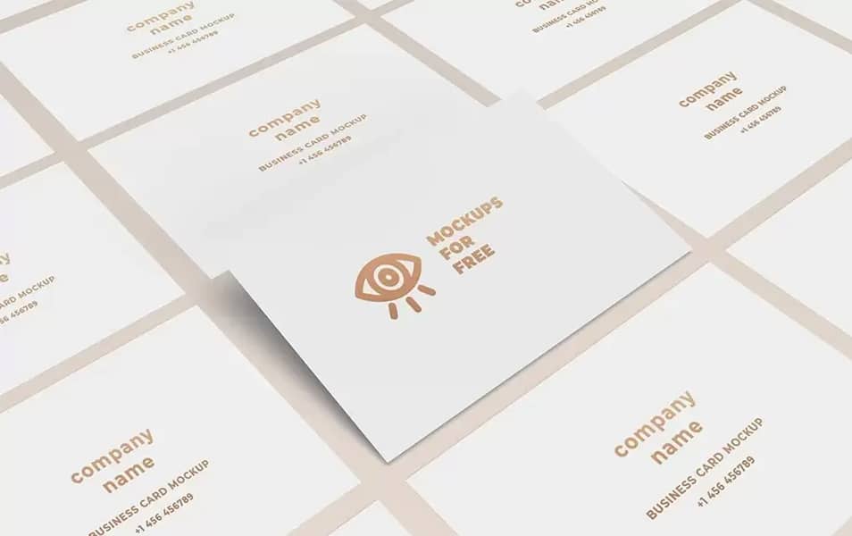 White Business Cards Mockup