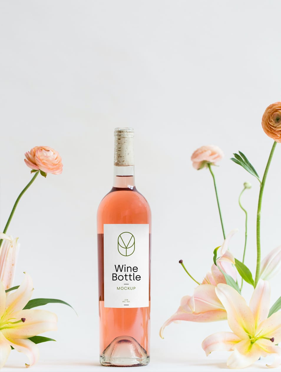 Wine Bottle PSD Mockup