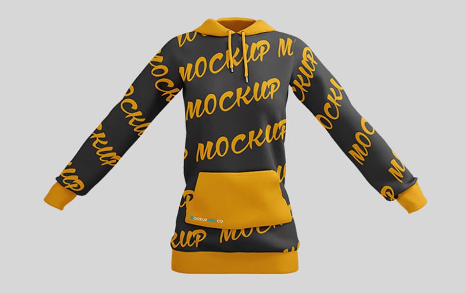 Women Hoodie Free PSD Mockup