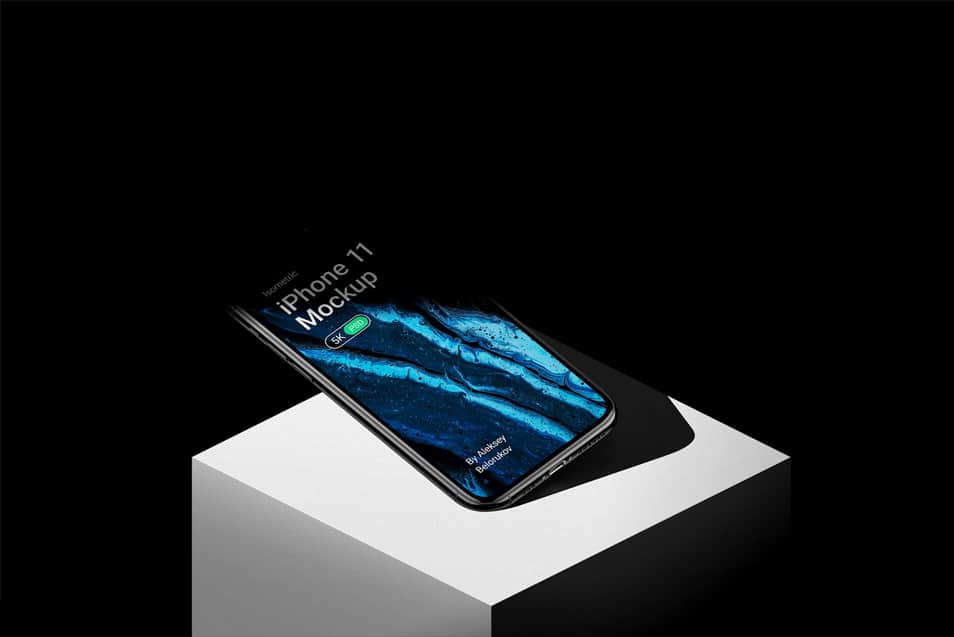 iPhone 11 Pro With Shadow Overlay Isometric