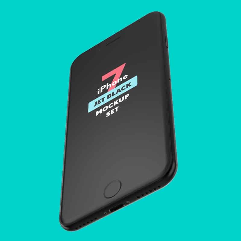 iPhone 7 Jet Black Mockup Set