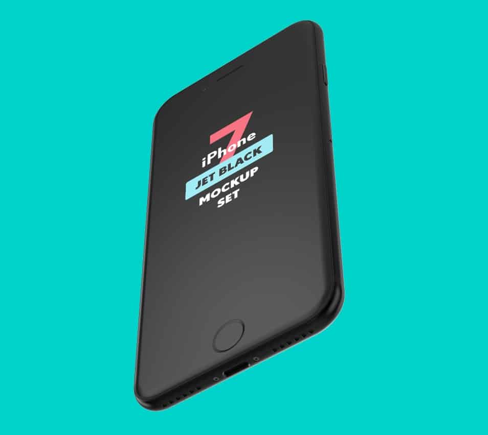 iPhone 7 Jet Black Mockup Set