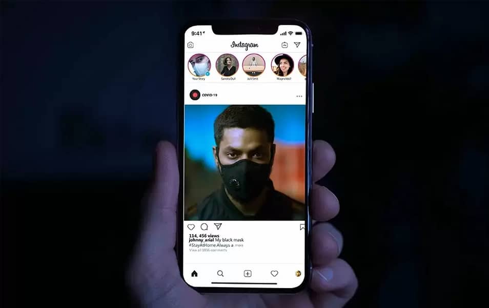 iPhoneX Instagram Page Mockup